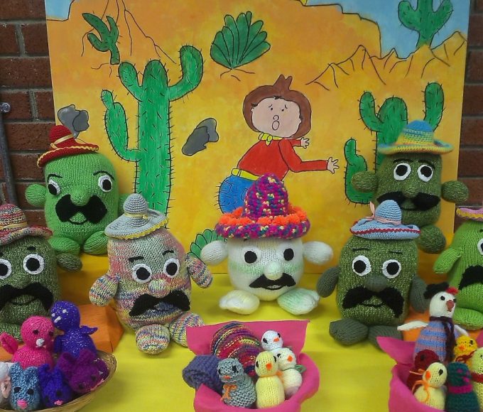 Carrick-on-Suir Library Display Ballyneale NS Knitting