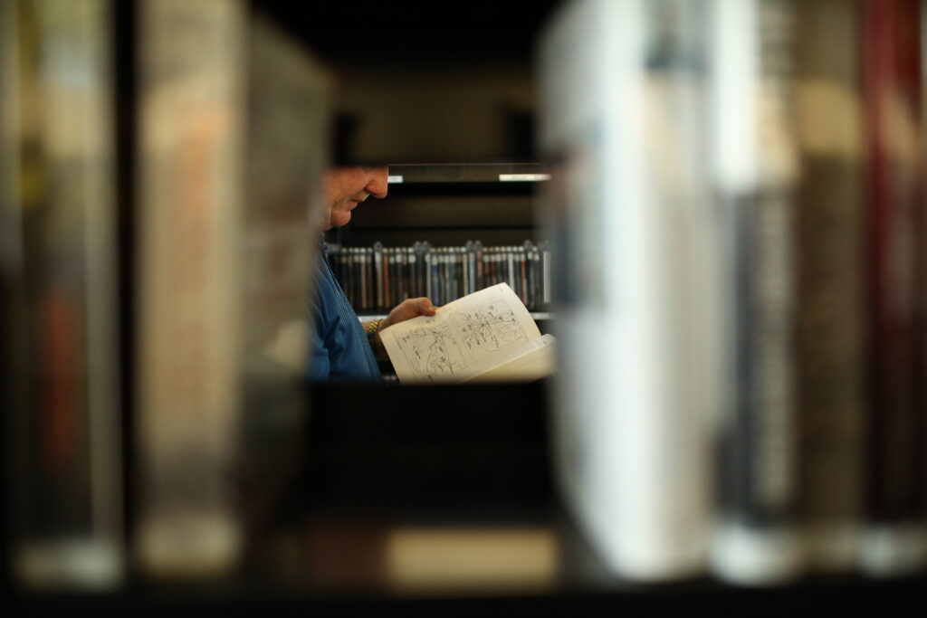 Man browsing shelves