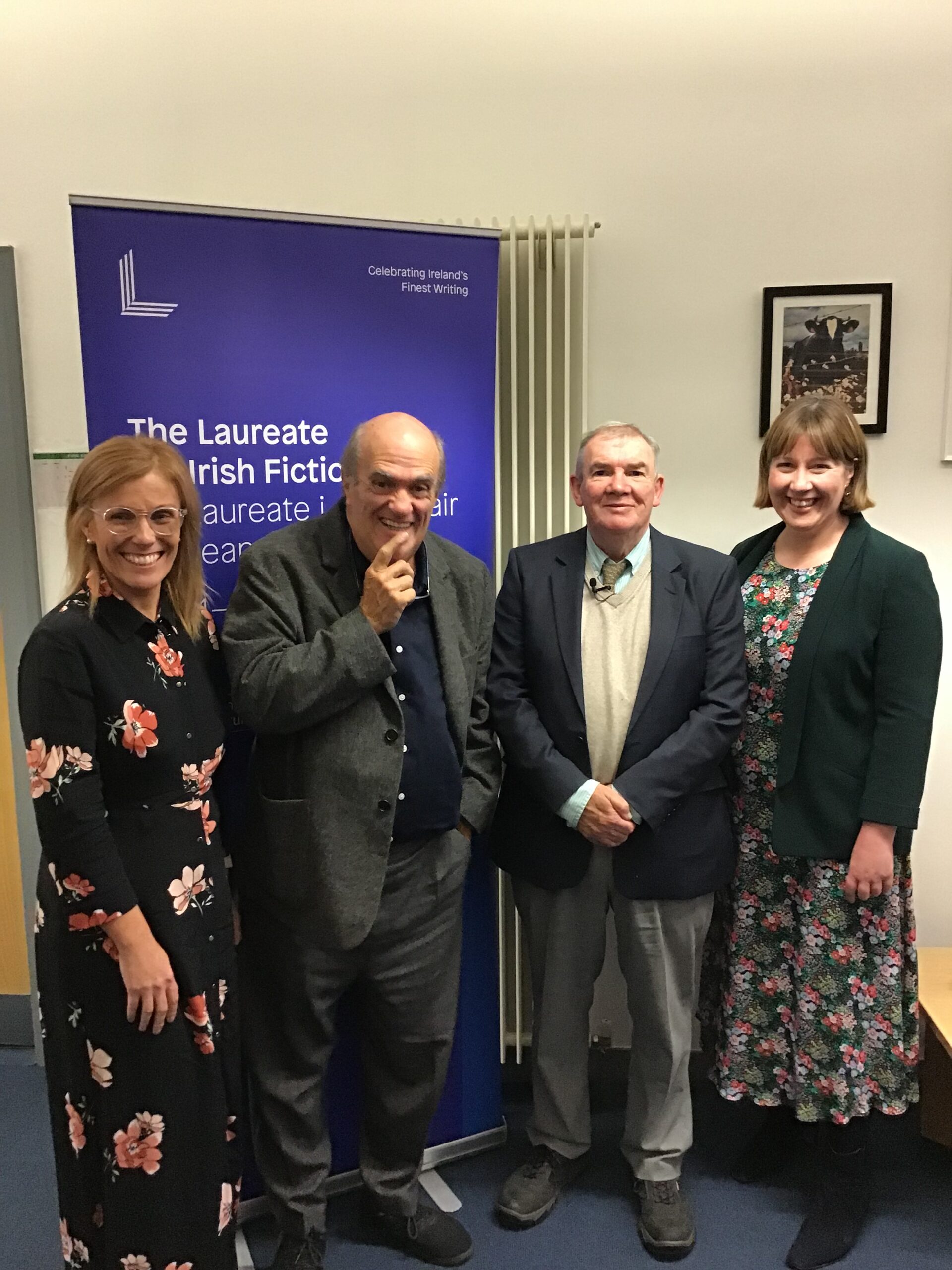 Photo Of Two Authors With Two Librarians