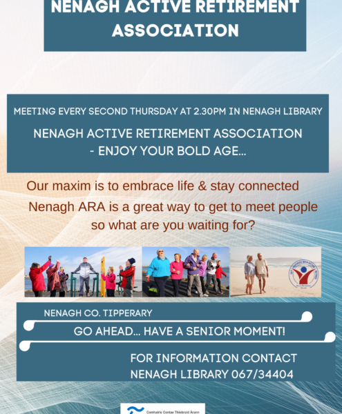 Nenagh Active Retirement Association is back every second Thursday in Nenagh Library