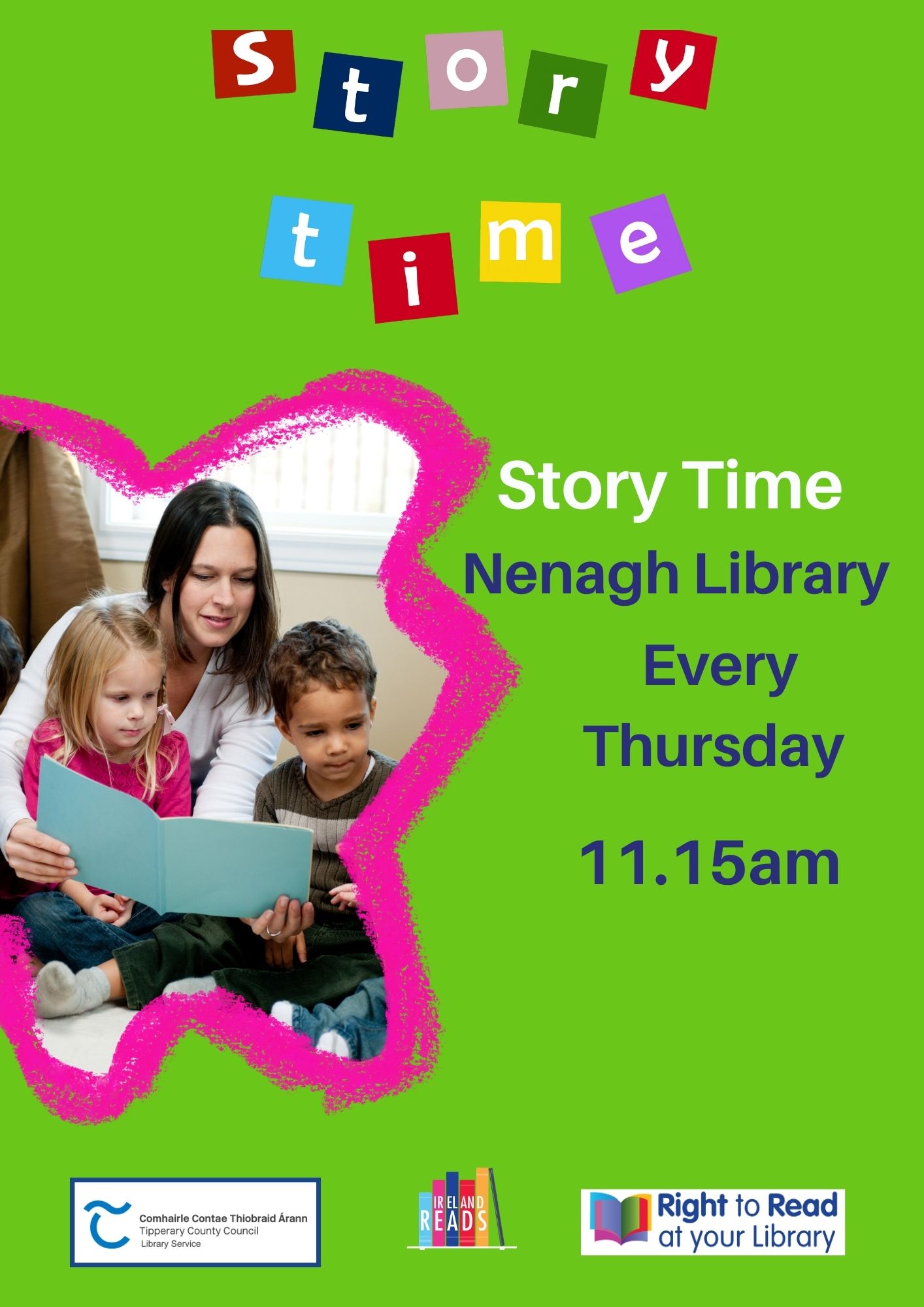 Story time in Nenagh Library every Thursday at 11.15am