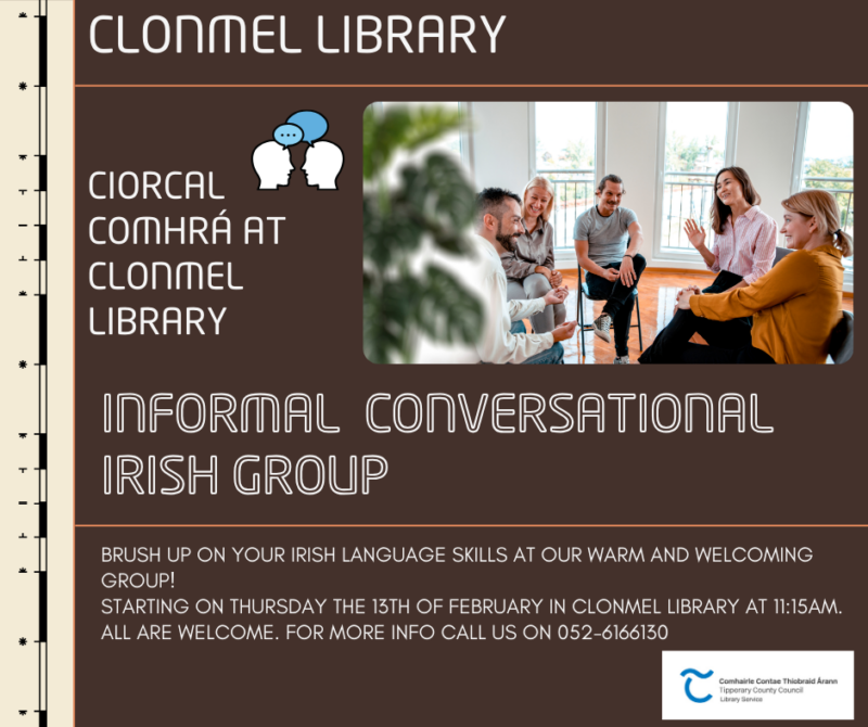 Clonmel Library Ciorcal Comhrá at Clonmel Library – Tipperary County Council Library ...