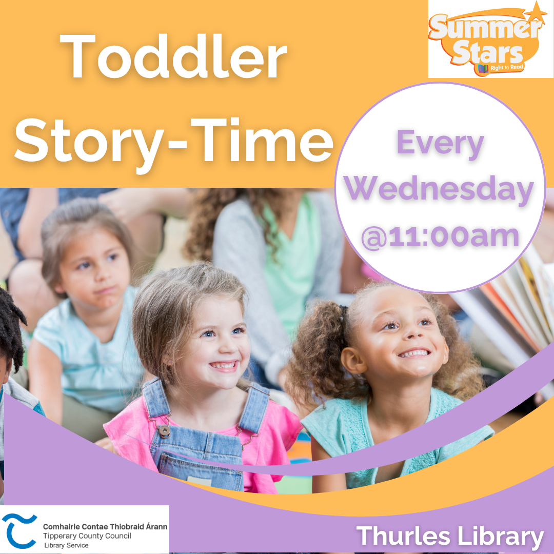 Toddler Story Time every Wednesday in Thurles Library @11:00am. No booking required