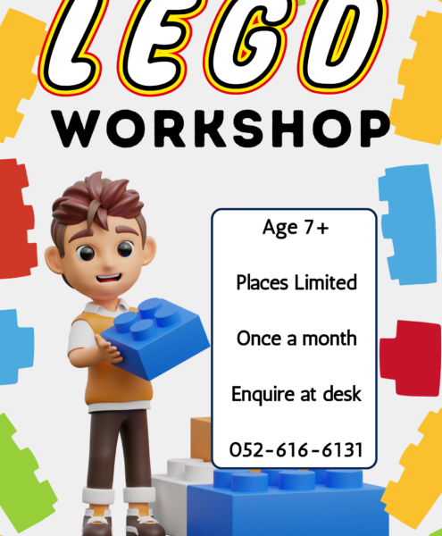 Thurles Library Lego Workshop. Age 7+. Wednesday 28th May at 4:00pm. Booking required. Contact us on 052 616 6131 to book your place.