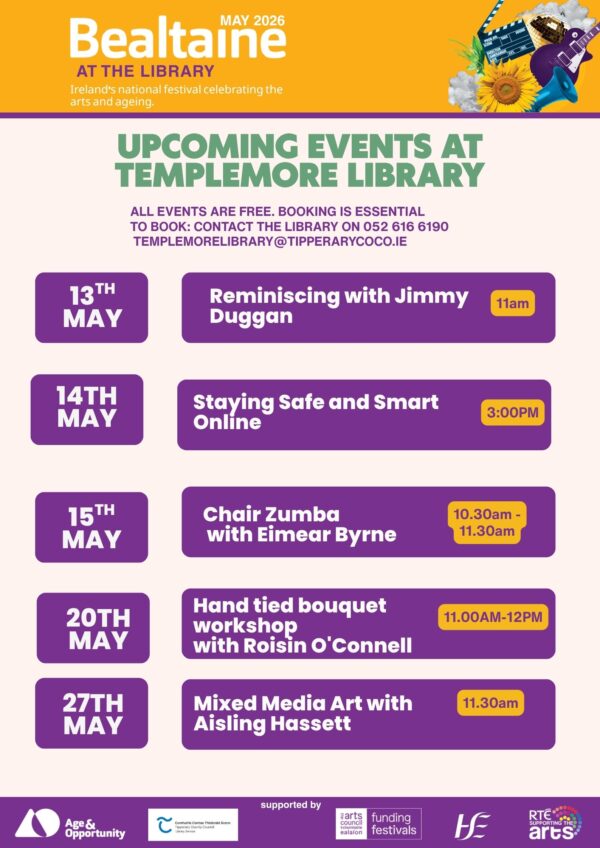 Templemore Library Templemore Library Bealtaine Events – Tipperary County Council Library ...