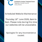 Notice of website maintenance on 18th June 2026.