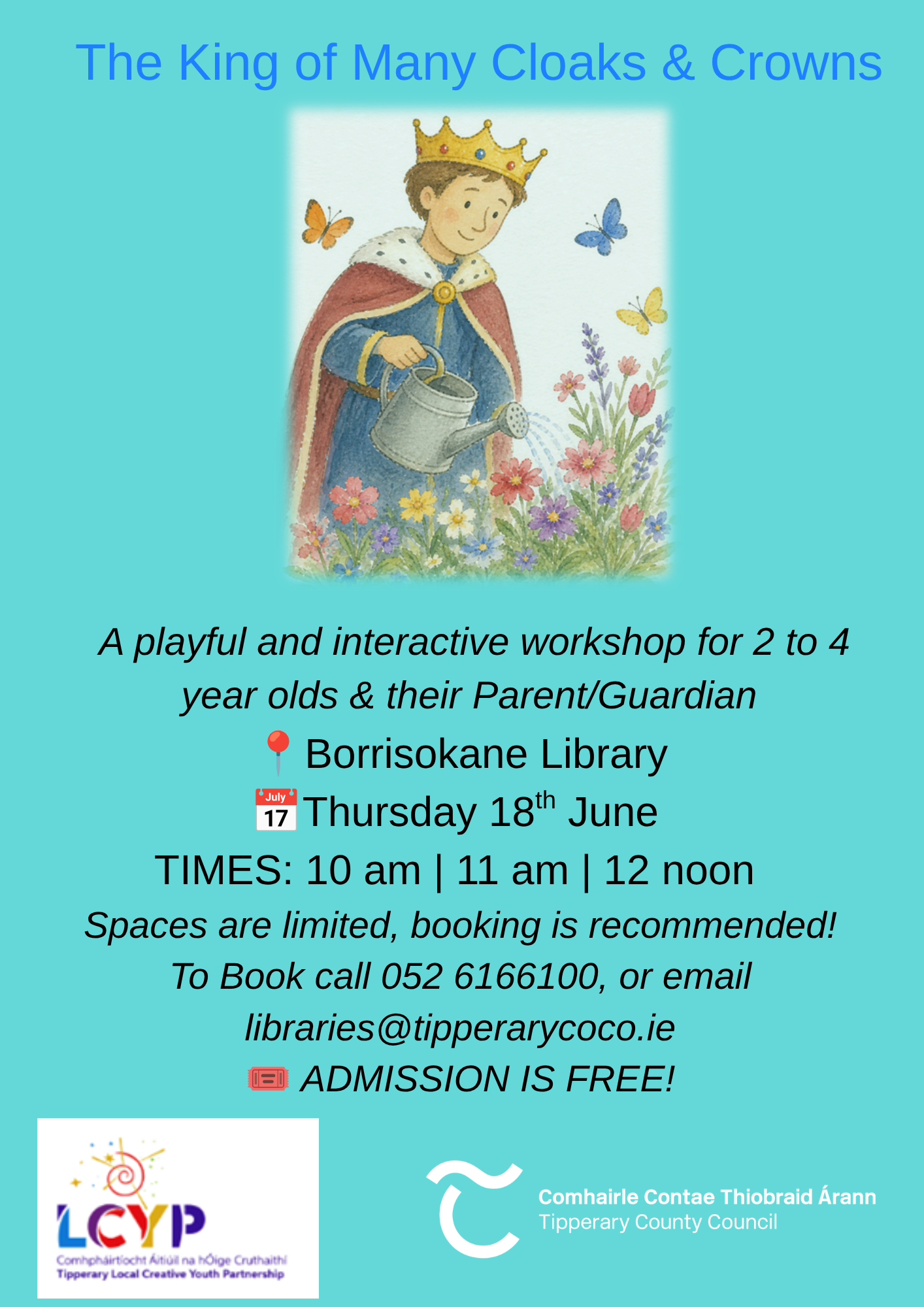 information on event for 2 to 4 year olds at Borrisokane library on 18th June 2026