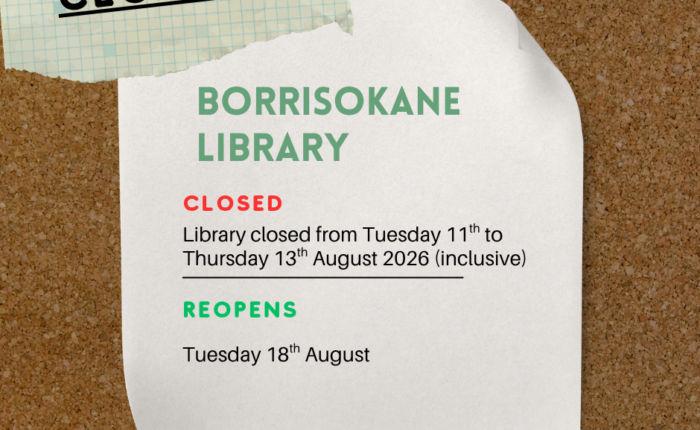 closure notice details for Borrisokane library August 2026