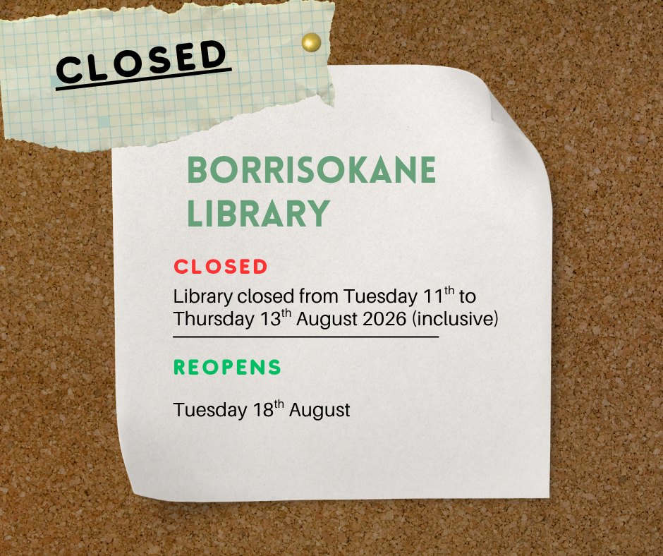closure notice details for Borrisokane library August 2026