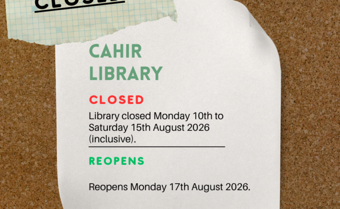 Cahir branch closure dates for August 2026