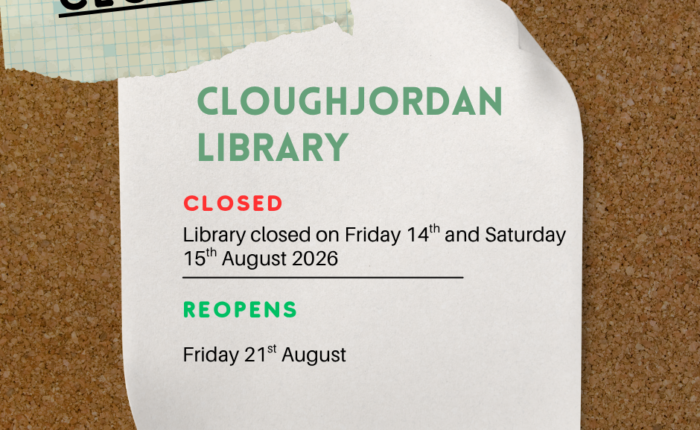 Branch closure details for Cloughjordan library August 2026